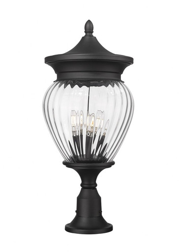 Davina 4 Light Outdoor Pier Mount 27.25 x 12 Inches by Z-Lite - 5016PHBR-553PM-BK