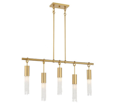 Chelsea 5 Light Modern Linear Chandelier by Savoy House - 1-1365-5-322