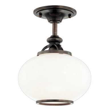 Canton 1 Light 9 Inch Wide Semi Flush Mount by Hudson Valley - 9809F-OB