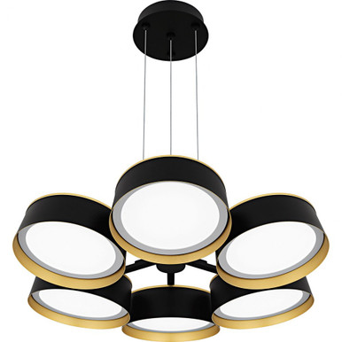 Byrnes 56W LED Chandelier 4.5 Inch Tall and 26 Inch Wide by Quoizel - BYS5026MBK