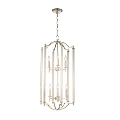 Provence 6 Light Small 2 Tier Foyer Chandelier by Kalco - 512952PN