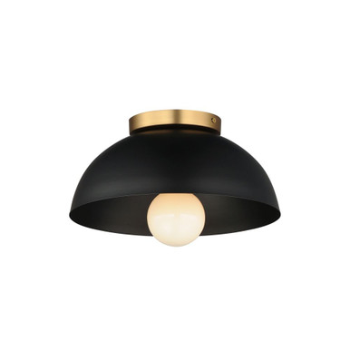 Thelonious 1 Light 11.5 Inch Wide Flush Mount by Maxim - 10020BKNAB