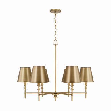 Whitney 6 Light Large Chandelier by Capital - 449761AD-707