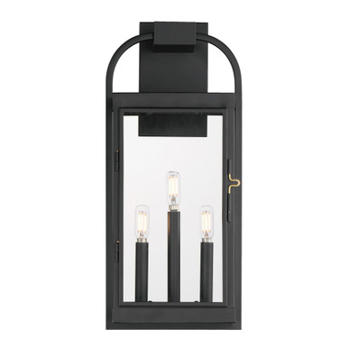 Bonham 3 Light Outdoor Wall Lantern by Maxim - 30804CLBK