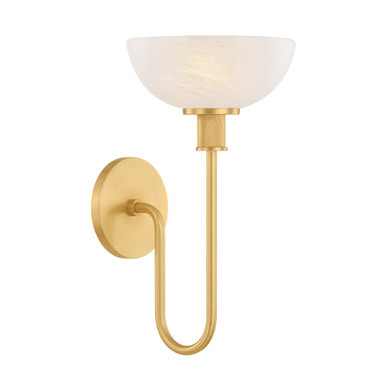 Aster 1 Light Wall Sconce 14.5 Inch Tall and 7.75 Inch Wide by Mitzi - H1016101-AGB