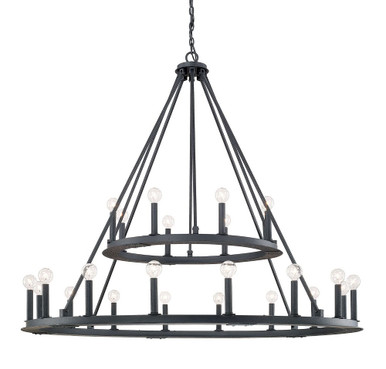 Pearson Chandelier 24 Light Black Iron Steel by Capital - 4910BI