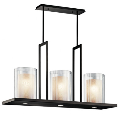 Triad 3 Light Candle Style Linear Chandelier by Kichler 42548 - 42548