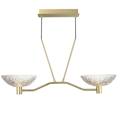 Metropolis 12W 2 LED Medium Linear Pendant by Maxim - 24982TCSBR