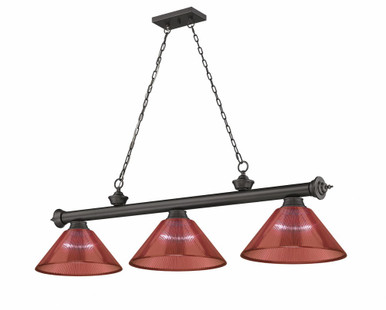 Cordon 3 Light Billiard 14.75 x 14 Inch by Z-Lite 2306-3BRZ-PRD - 2306-3BRZ-PRD