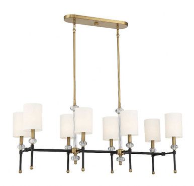 Tivoli 8 Light Small Linear Chandelier by Savoy House - 1-1889-8-143