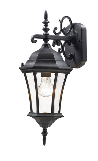 Wakefield 1 Light Outdoor Wall Lantern 20 Inch Tall by Z Lite - 522S-BK