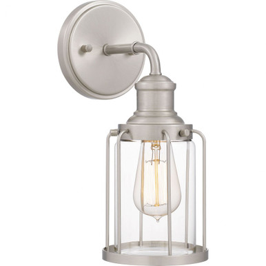 Ludlow 1 Light Wall Sconce In Industrial Style 12.75 x 5 Inches by Quoizel - LUD8605BN