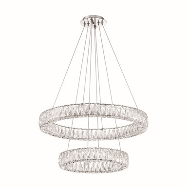 Kinsley 72W 1 LED Chandelier 12 Inch Tall and 28 Inch Wide by Crystorama - ED3562801CH