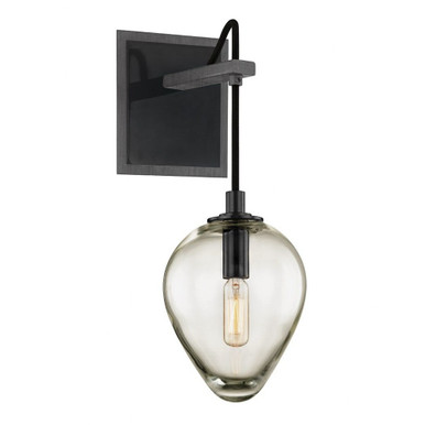 Brixton 1 Light Wall Sconce by Troy - B6201-GRA/BCR