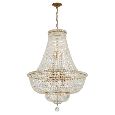 Roslyn 15 Light Chandelier 39 Inch Tall and 28 Inch Wide by Crystorama - ROS-A1015-AG-CL-MWP