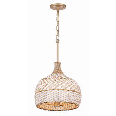Zanzibar 3 Light Medium Pendant by Crystorama - ZAN-9003-SG