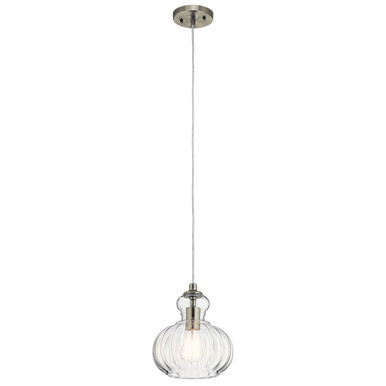 Riviera 1 Light Small Pendant 8.75 Inch Wide by Kichler - 43956