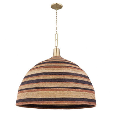 Lido Beach 1 Light Oversized Pendant by Hudson Valley - 9340-AGB