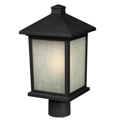 Holbrook 1 Light Small Outdoor Post Mount by Z-Lite - 507PHB-BK