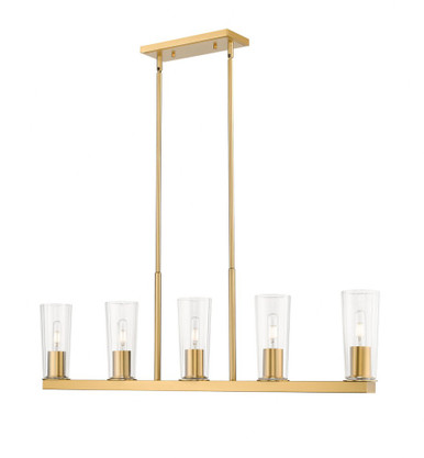 Titus 5 Light Linear Chandelier 12 Inches Tall and 5 Inches Wide by Z-Lite - 826-5L