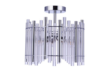 Reveal 3 Light 16.38 Inch Wide Semi Flush Mount by Craftmade - 59253-CH