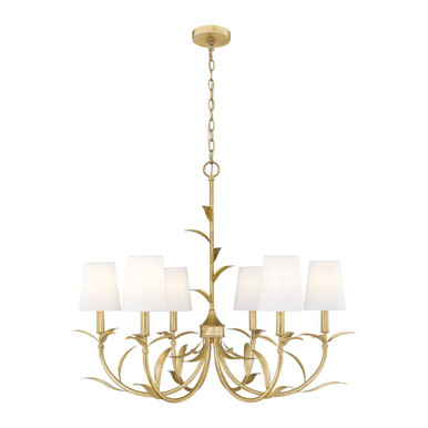 Aslin 6 Light Chandelier 27.5 Inch Tall and 31 Inch Wide by Z Lite - 830-31