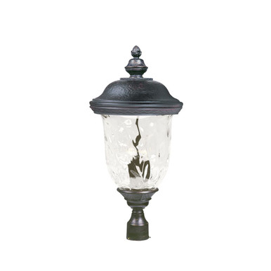 Carriage House DC 3 Light Outdoor Pole/Post Mount 14 x 29 in by Maxim - 3421WGOB