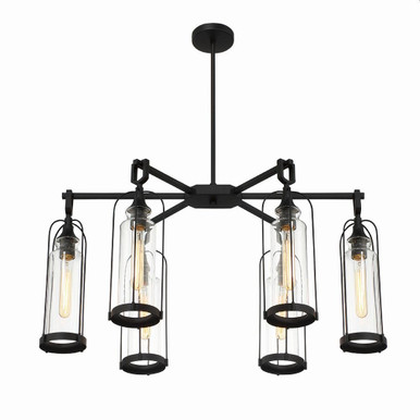Yasmin 6 Light Large Outdoor Pendant 35.5 Inch Length by Eurofase - 42730