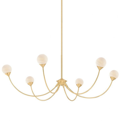 Natasha 6 Light Chandelier 18 Inch Tall and 48 Inch Wide by Mitzi - H1051806-AGB