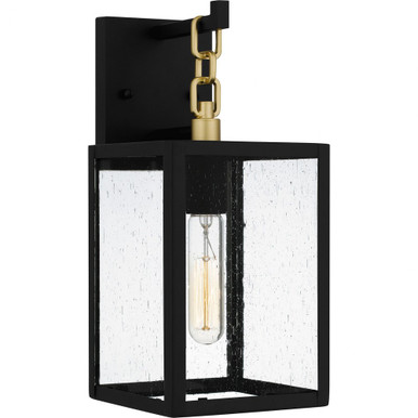 Anchorage 1 Light Outdoor Wall Lantern 14 Inch Tall by Quoizel - ANC8406MBK