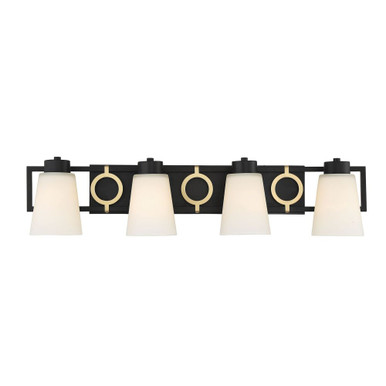 Russo 4 Light Bath Vanity 7.25 Inch Tall and 32 Inch Wide by Savoy House - L8-4450-4-143
