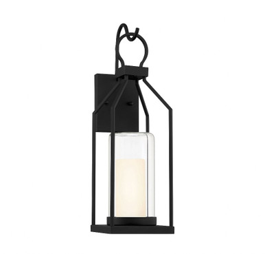 Hamilton 1 Light Outdoor Wall Lantern 21 Inch Tall by Savoy House - 5-1985-bk