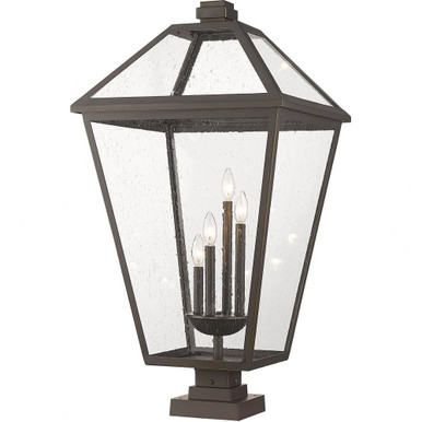 Talbot 4 Light Outdoor Pier Mount 36.75 x 19.5 Inches by Z-Lite - 579PHXLXS-SQPM