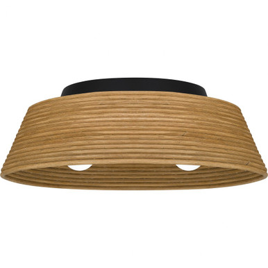 3 Light 18.25 Inch Wide Flush Mount by Quoizel - QFL6167MBK