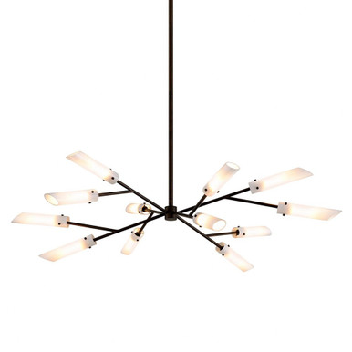 High Line 12 Light Oversized Chandelier by Troy - F7228-SFB