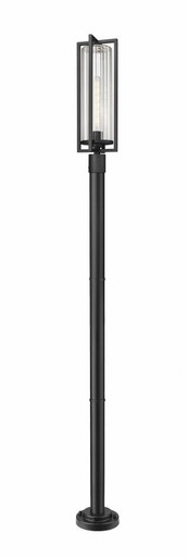 Aura One Light Outdoor Post Mount 99.5 x 9 Inches by Z-Lite - 5013PHBR-5012P-BK