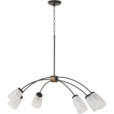 Arpeggio 6 Light Linear Chandelier 14.5 x 48.5 Inches Wide by Quorum  - 6877-6-59