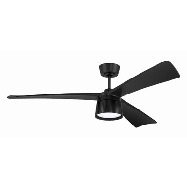 Canto 3 Blade Ceiling Fan with Light Kit 52 Inch Wide by Craftmade - CTO52FB3
