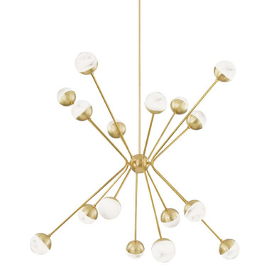 Saratoga 16 Light Oversized Chandelier by Hudson Valley - 2851-AGB