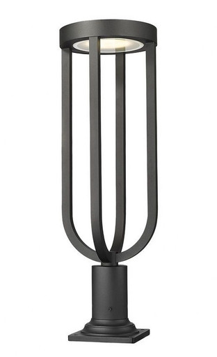 Leland 16W 1 LED Outdoor Pier Mount 28.25 x 9 Inch by Z-Lite - 5005PHB-533PM-BK-LED