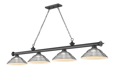 Cordon 4 Light Billiard 14 x 14 Inch by Z-Lite 2306-4BP-SBN - 2306-4BP-SBN