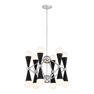 Crosby 12 Light Medium Modern Chandelier by Zeev - CD10220-12-PN+MBK