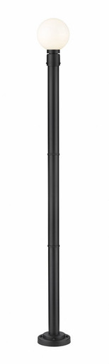 Laurent 1 Light Post Mount Light with Opal Glass 85.25 x 9 In by Z-Lite - 597PHM-567P-BK