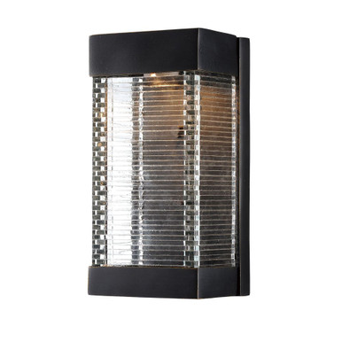 Stackhouse Vx 8W 1 LED Light Outdoor Wall Lantern 10 Inch Tall by Maxim - 55222CLBZ