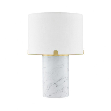 Rumi 1 Light Table Lamp 16 Inches Tall and 10.75 Inches Wide by Mitzi - HL920201-AGB