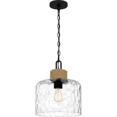 Baltic 1 Light Medium Pendant by Quoizel - BTC1512MBK