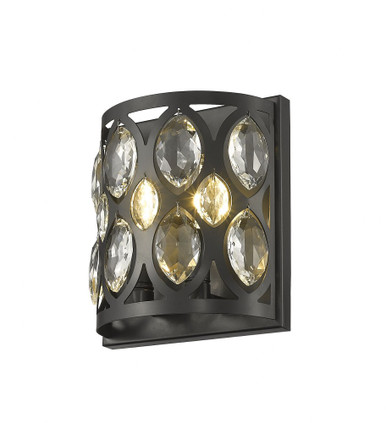Dealey 2 Light Wall Sconce 9.25 Inch Tall by Z Lite - 6010-2S-MB