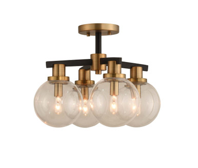 Cameo 4 Light 16 Inch Wide Semi Flush Mount by Kalco 315440BBB - 315440BBB
