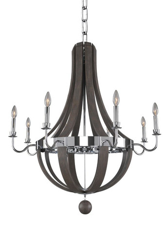 Sharlow 8 Light Oversized Chandelier by Kalco - 300484CH