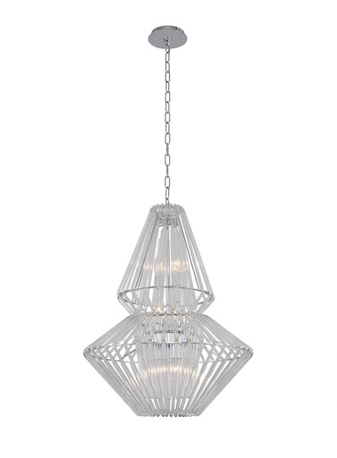 Taza 7 Light Medium Foyer Chandelier by Kalco - 508450CH